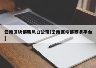 云南区块链新风口公司[云南区块链商务平台]