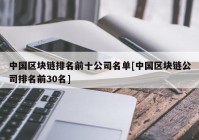 中国区块链排名前十公司名单[中国区块链公司排名前30名]